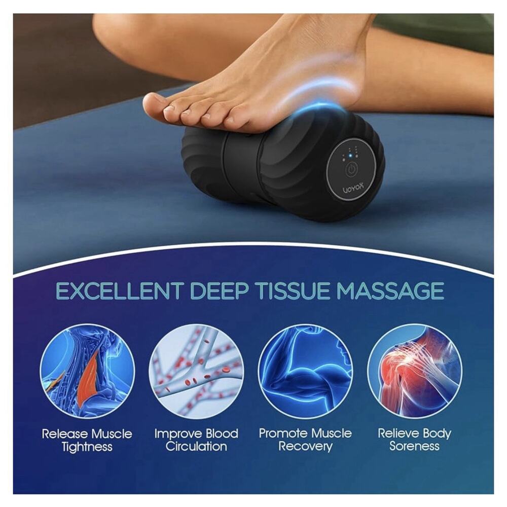 VOYOR-HEALTH MB300 Vibrating Peanut Massage Ball Roller USB Rechargeable Black - Picture 3 of 8